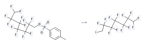 Heptane,1,1,2,2,3,3,4,4,5,5,6,6-dodecafluoro-7-iodo- can be prepared by toluene-4-sulfonic acid-(1H,1H,7H-dodecafluoro-heptyl ester)